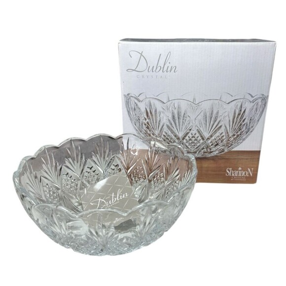 Shannon Crystal By Godinger Dublin Crystal Collection Serving Bowl BEAUTIFUL CUT - Picture 1 of 5